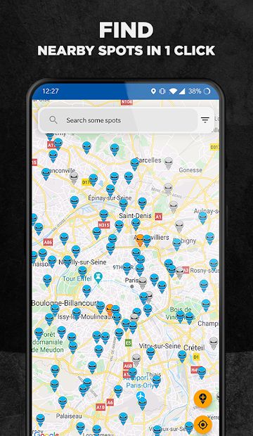 Ride My Park - Skateparks map