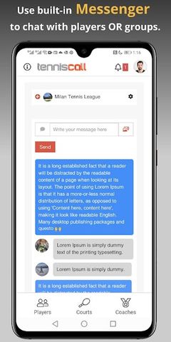 TennisCall: Tennis Player app