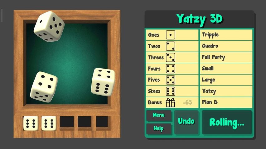 Yatzy 3D - Free Dice Game