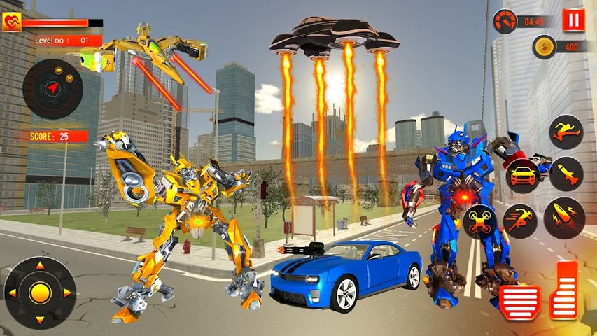 Robot Formula Car Transform: Drone Shooting War