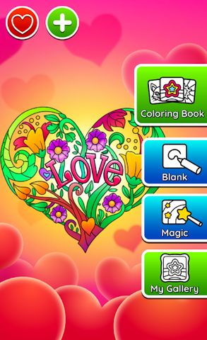 Valentines love coloring book