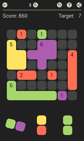D7: pack the colored Dominoes per 7. Free game.