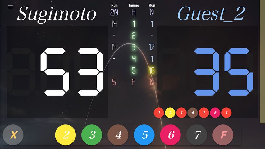 neon cue sports score board