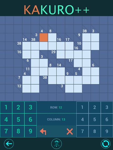 Kakuro Plus. Cross-Sums.