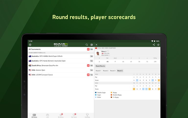 Golf Live 24 - golf scores