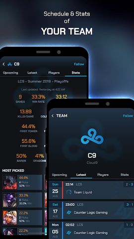 ParaScore - LoL Schedule, Scores, Standings, Stats