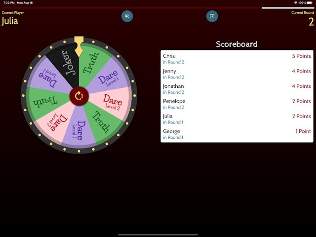 Wheel of Truth or Dare