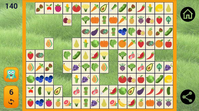 Connect: cute monsters & food