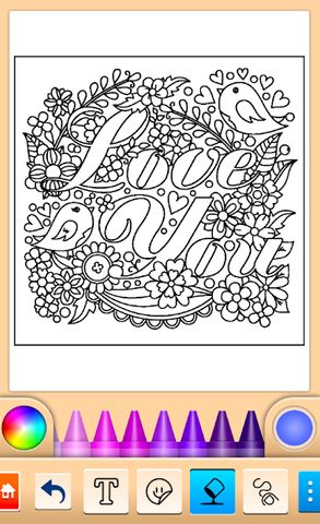 Valentines love coloring book