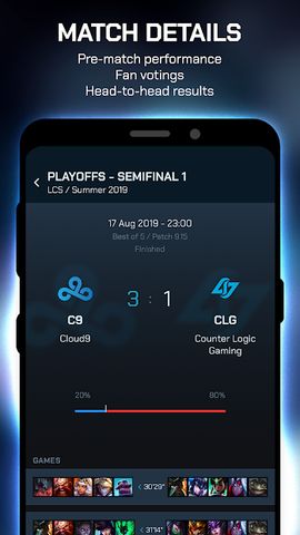 ParaScore - LoL Schedule, Scores, Standings, Stats