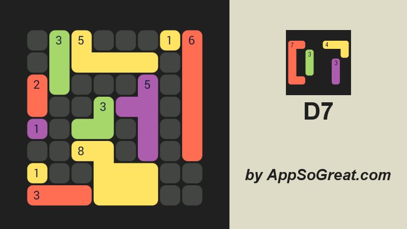 D7: pack the colored Dominoes per 7. Free game.