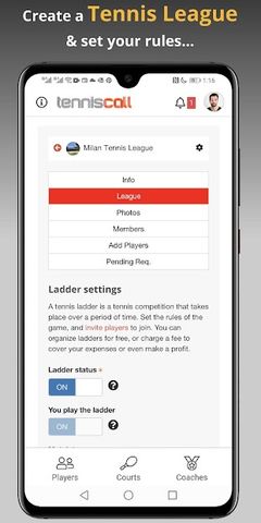 TennisCall: Tennis Player app