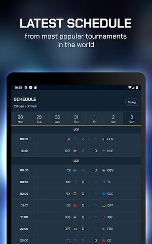 ParaScore - LoL Schedule, Scores, Standings, Stats