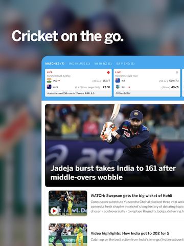 ESPNCricinfo - Live Cricket Scores, News & Videos