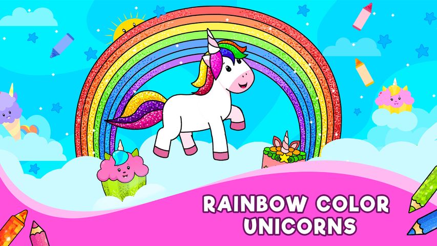 Unicorn Glitter Coloring Book: Coloring Unicorn🦄