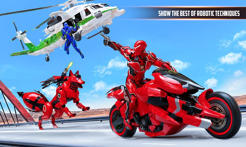 Fox Robot Transform Bike Game
