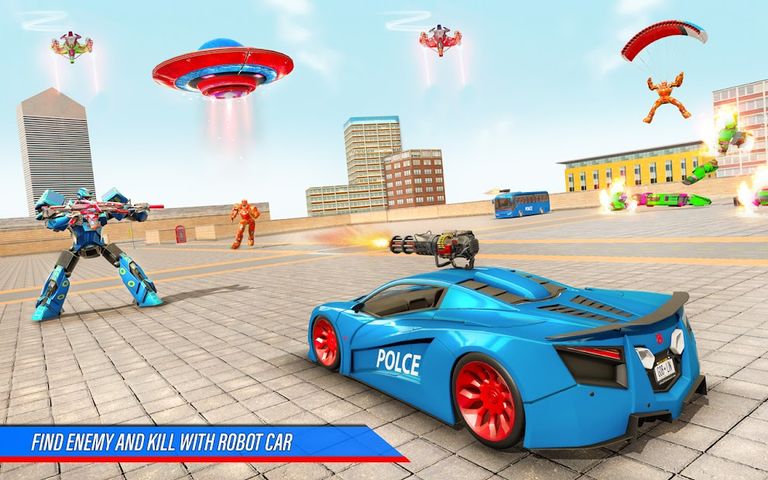 Bus Robot Car War - Robot Game