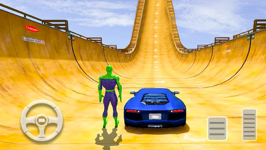 Superhero Car: Mega Ramp Games