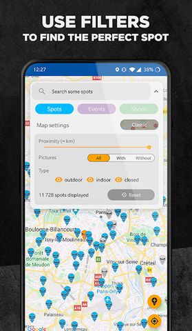 Ride My Park - Skateparks map