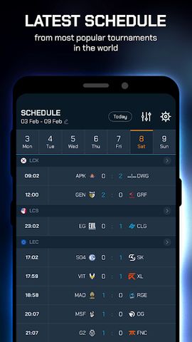 ParaScore - LoL Schedule, Scores, Standings, Stats