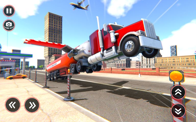 Flying Oil Tanker Truck Games