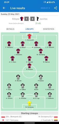 Live Scores for Serie A Italy 2021/2022