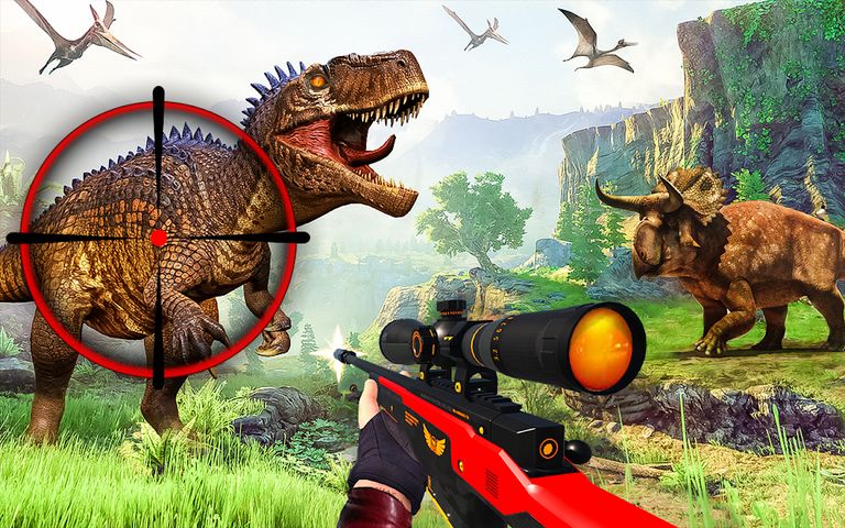 Wild Dinosaur Hunting Gun Game
