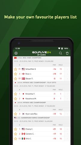 Golf Live 24 - golf scores