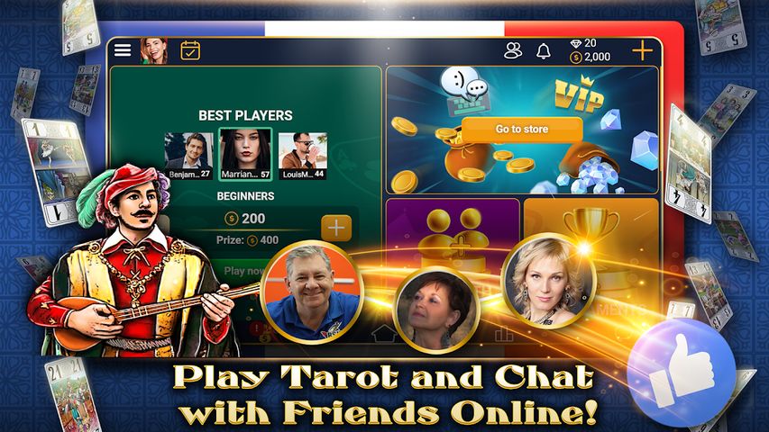 VIP Tarot - French Tarot Online Card Game