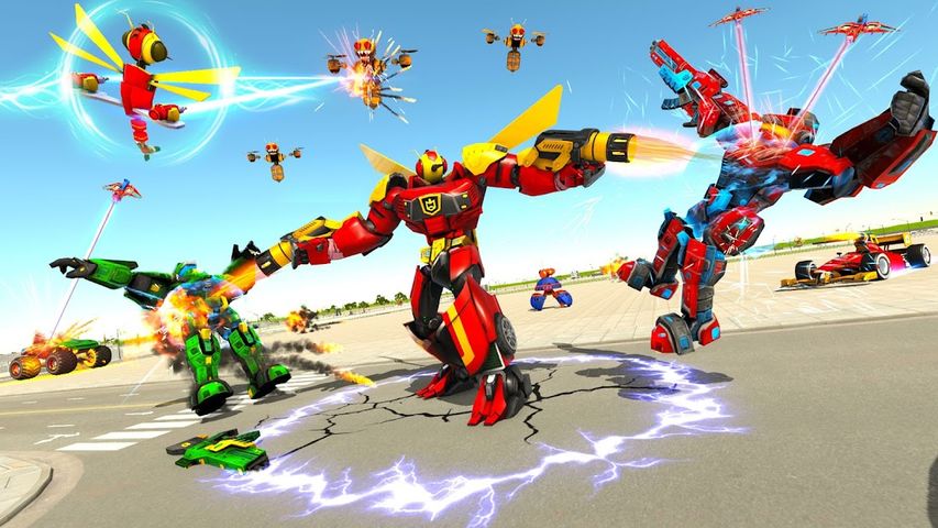 Dragon Fly Robot Car Game 3d