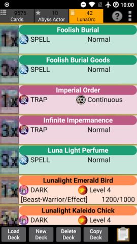 Database for Yugioh Cards