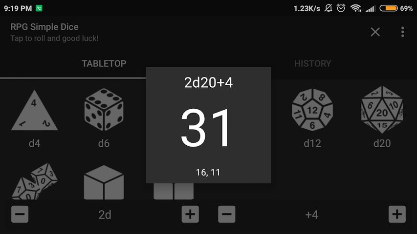 RPG Simple Dice