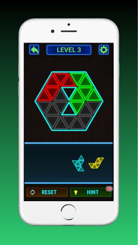 Glow Block Triangle Puzzle