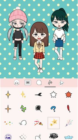 K-pop Webtoon Character Girls