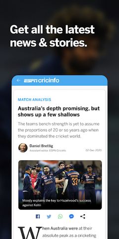 ESPNCricinfo - Live Cricket Scores, News & Videos
