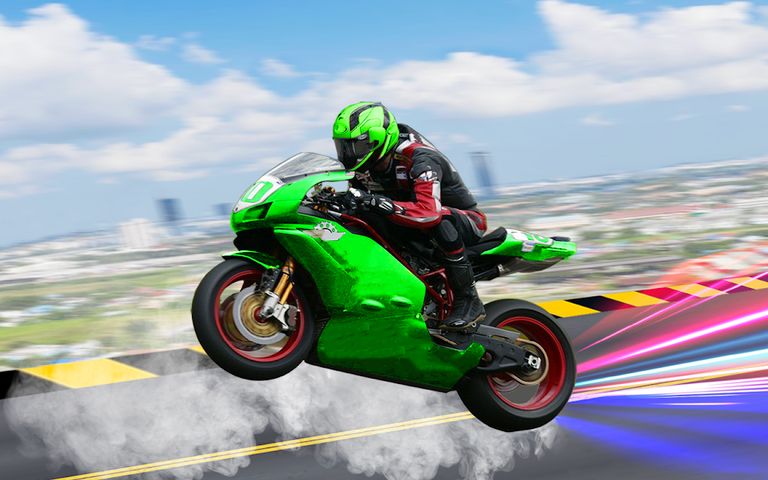 Mega Ramp Bike Stunt Games 3D