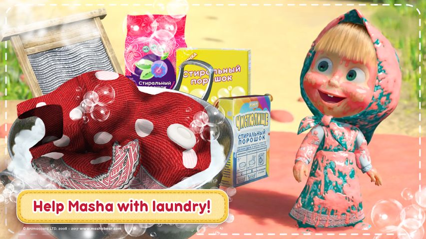 Masha and the Bear: House Cleaning Games for Girls