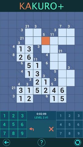 Kakuro Plus. Cross-Sums.