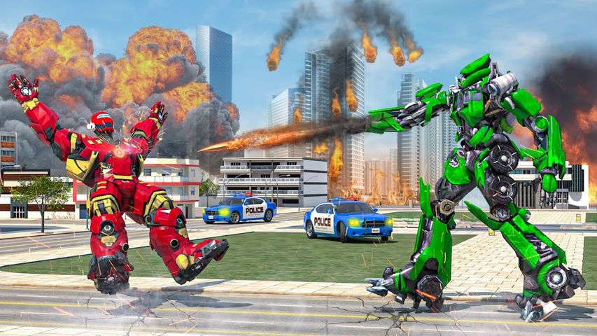 Helicopter Game - Robot Police