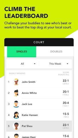 Zepp Tennis - Scoring, Sweet S
