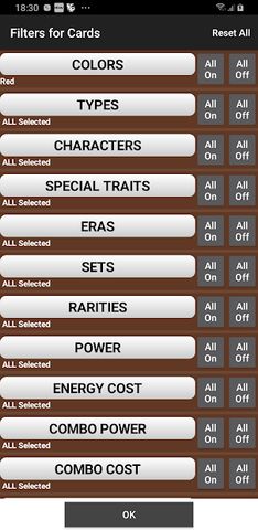 Database for Super Ball TCG