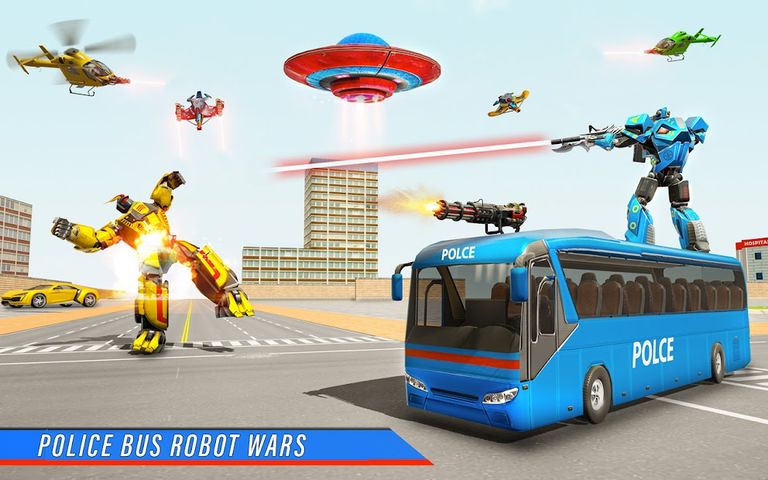 Bus Robot Car War - Robot Game