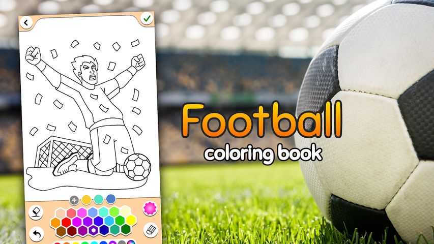 Football coloring book game