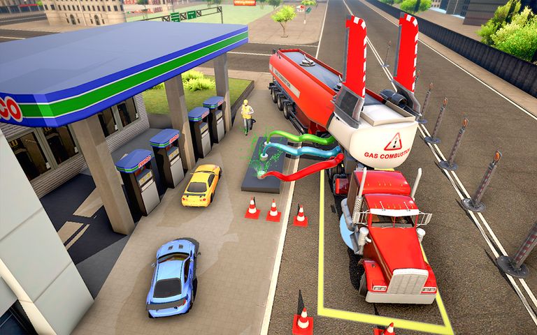Flying Oil Tanker Truck Games