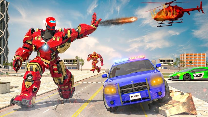 Helicopter Game - Robot Police
