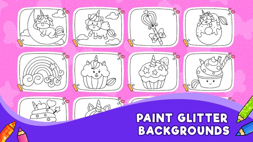 Unicorn Glitter Coloring Book: Coloring Unicorn🦄