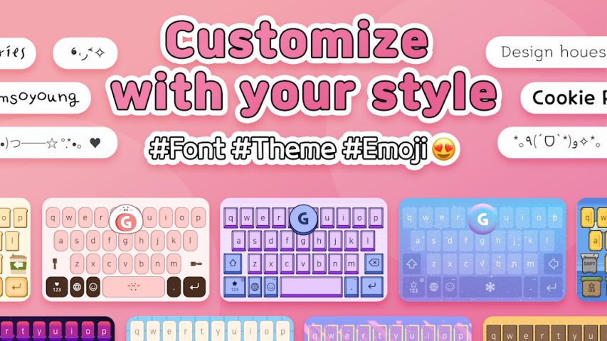 Design Keyboard - Fonts, Emoji