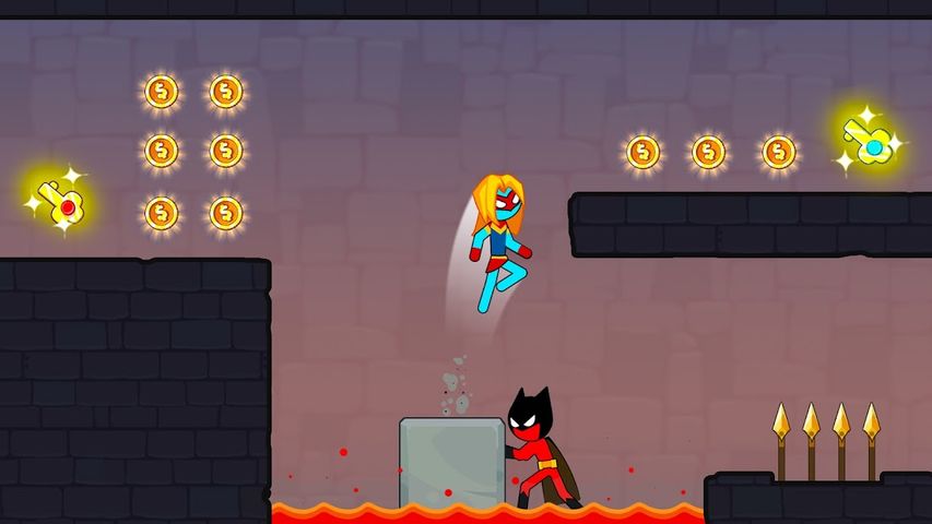 Stickman Red boy and Blue girl