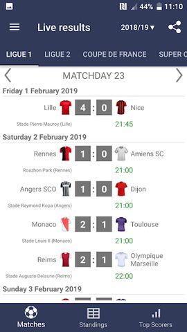 Live Scores for Ligue 1 France 2021/2022