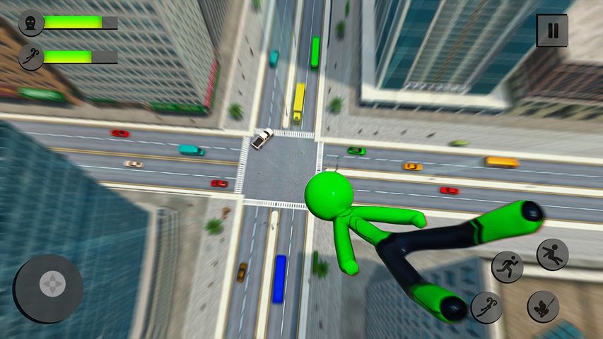 Flying Stickman Rope Hero Game